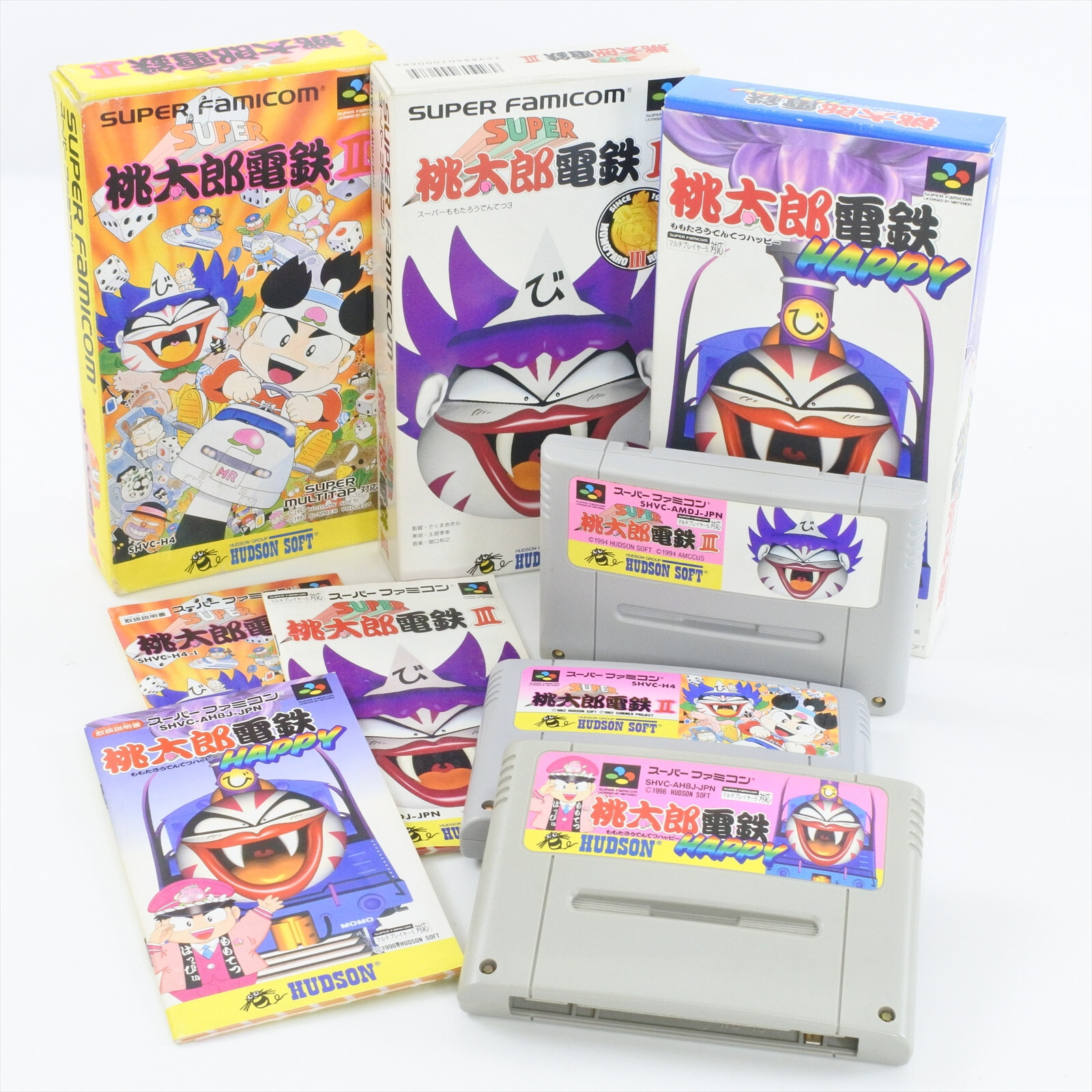 Peach Boy MOMOTARO DENTETSU II 2 - III 3 - Happy Super Famicom Nintendo 5232 sf