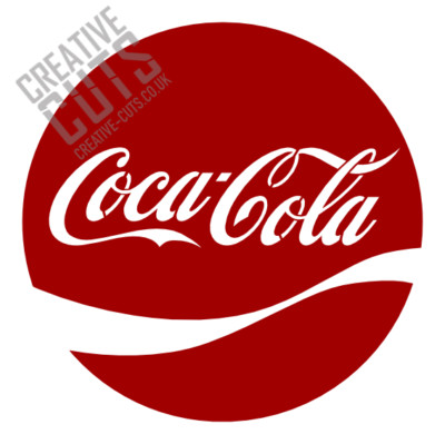 Coca Cola Schablone, runde Form --- Premium Mylar mehrere Größen