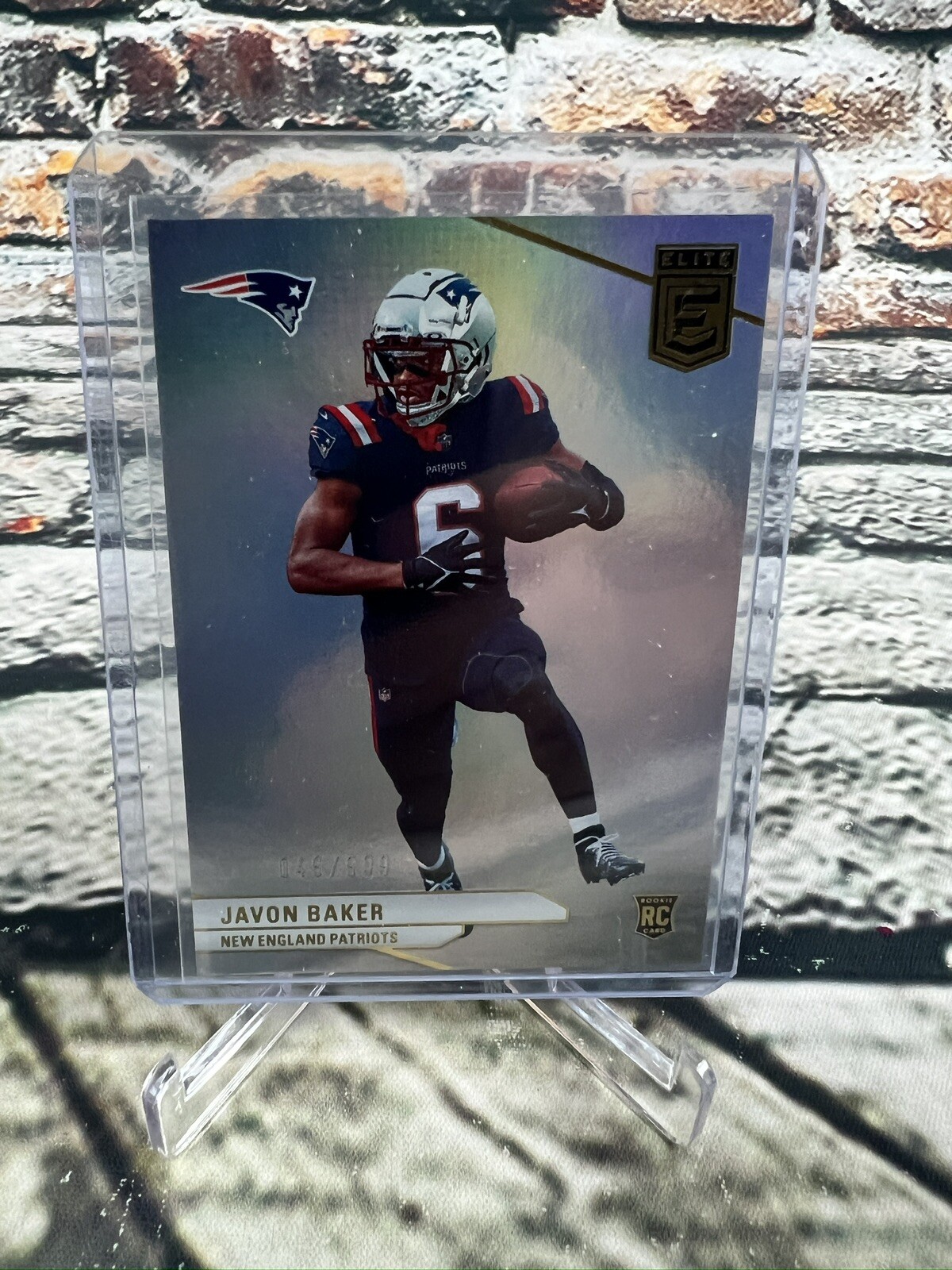 Javon Baker 2024 Panini Donruss Elite Rookie RC Silver 49 /999 Mint Patriots