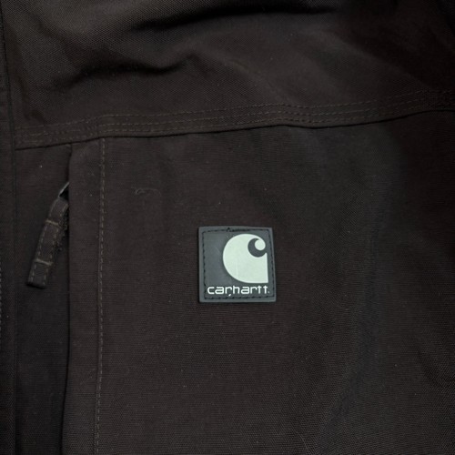 Carhartt Jacket Men Large Brown Coat Waterproof Breathable Workwear Logo READ - Picture 6 of 12