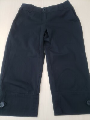 Ann Taylor Loft Marisa Black Flat Front Dress Capri Pants Size 2 (29''x20'') NWOT