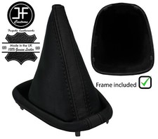 SCHWARZ SCHWARZ STREIFEN LEDER SCHALTSACK+KUNSTSTOFFRAHME F?R CITROEN C1 05-13