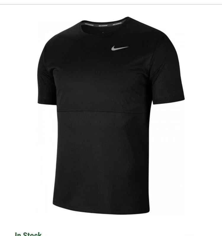 Nike Breathe Black Dri-Fit Running T-Shirt Men’s CJ5332-010 SIZE S/P BNWT