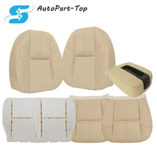 For 07-14 Chevy Silverado 1500 2500 Front Seat Cover Driver Foam Cushion Tan