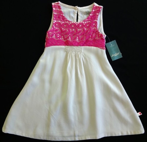 NWT LUCKY BRAND Girls Off White/Pink Sleeveless Dress Set(Size 2T 3T) MSRP$44.00 - Picture 2 of 4