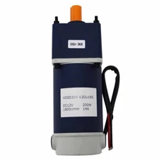 TECHTONGDA Worm Gear Reducer Gearbox Electric 600r/min 12V 200W 0.6*1.2in New