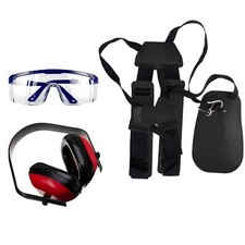 Kit cintura per decespugliatore con occhiali protettivi e cuffie antirumore