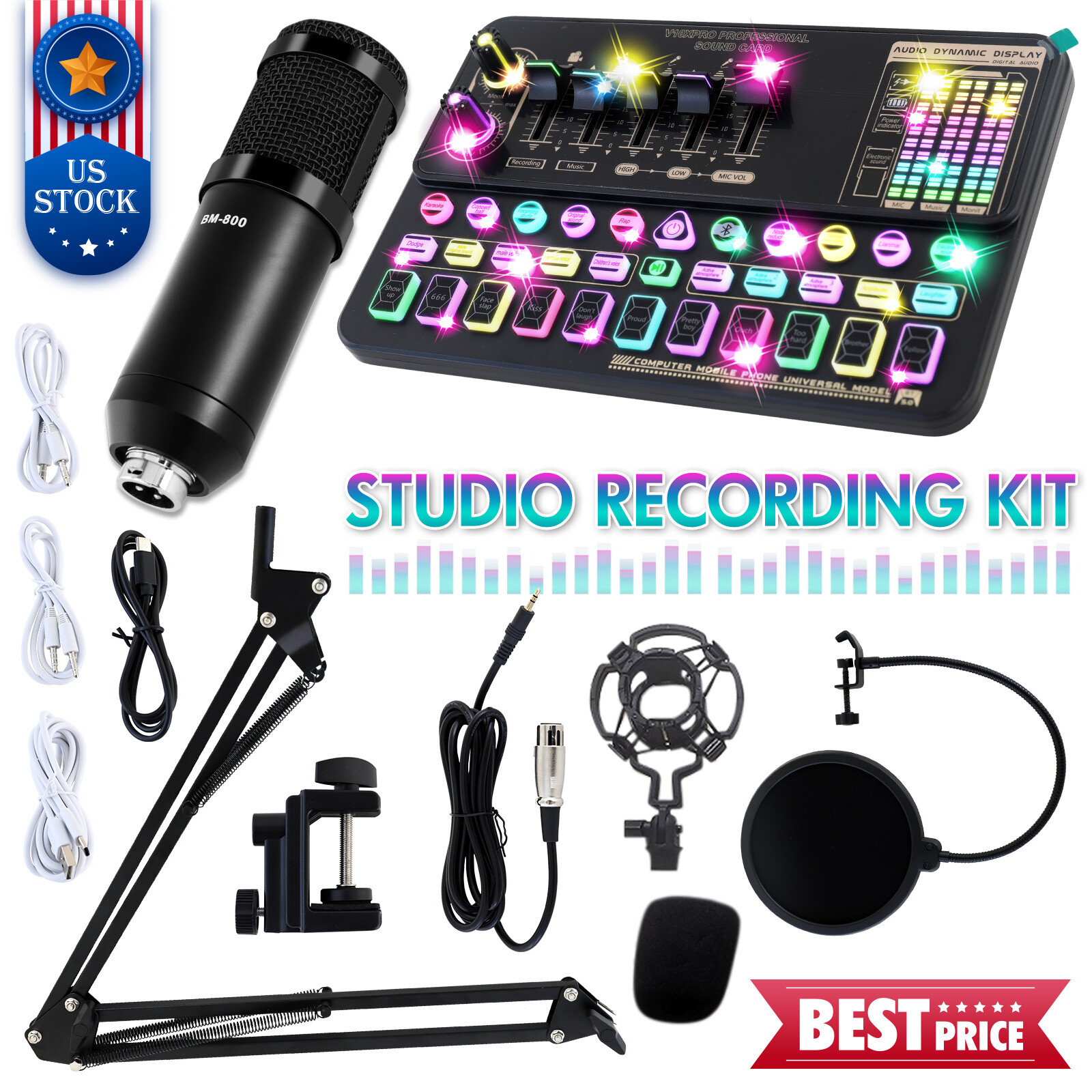 New Complete Home Studio Recording Kit Mixer, Condenser Mic for Music/Podcast eBay