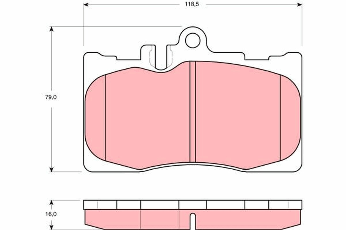 GDB3322 TRW Brake Pad Set, disc brake for LEXUS,TOYOTA