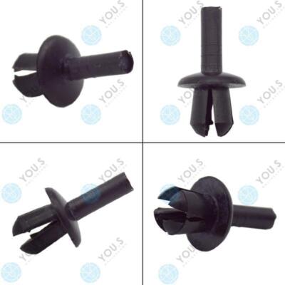 100 Clip Per Rivestimento Porta Moto – Fermagli In Plastica Nera Con Rivetti Da 6 Mm – Per Carenature, Parafanghi, Paraurti – Universali