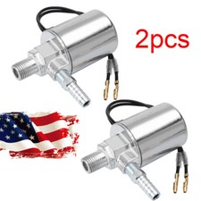 2pcs Solenoid Valve For Train Horn Air Tank Compressor 14 Air Tube 12v 200psi