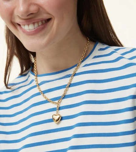 Collar ROXANNE ASSOULIN El Mini Corazón Hinchado en Oro - Imagen 8 de 10