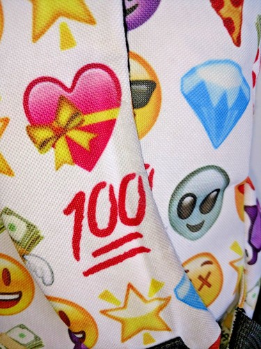 Back Pack Emoji Kids Book Bag With Adjustable Straps And Padding Unbranded - Picture 9 of 9