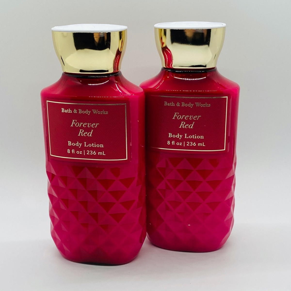3 Bath & Body Works Forever Red Body Lotions 8 oz Each Brand New