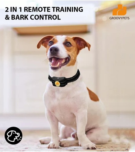 650 YD Remote Dog Training Shock Collar Auto Anti Bark Collar for All Dog Size - Picture 3 of 13
