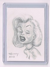 2013 ACEO Sketch Card MARILYN MONROE by artist PATRICK KENNEDY 1/1