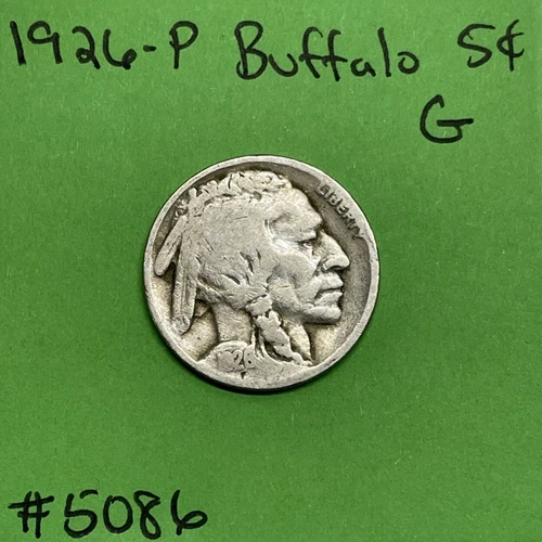 1926 Buffalo 🦬 Indian Head Nickel 5c Good