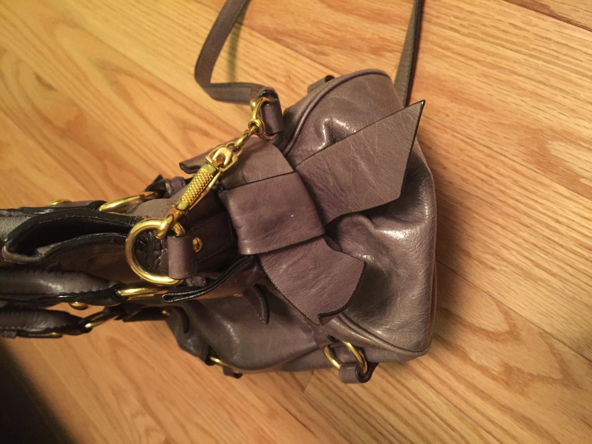 Miu miu vitello lux mini bow bag