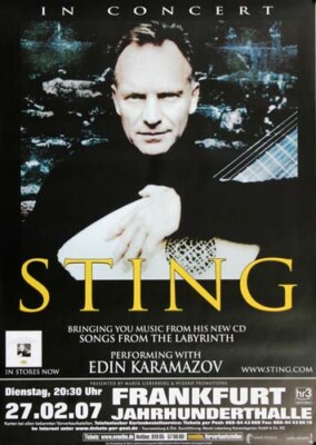 Sting - Winters Night, Frankfurt 2007 | Konzertplakat | Poster