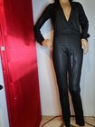 Nwot Beautiful Black Faux Leather Jumpsuit Size Large — photo 2