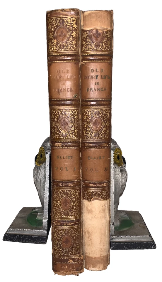 1893, 1 of 100, FINELY BOUND by ZAEHNSDORF, OLD COURT LIFE IN FRANCE, by ELLIOT - Image 4 of 4