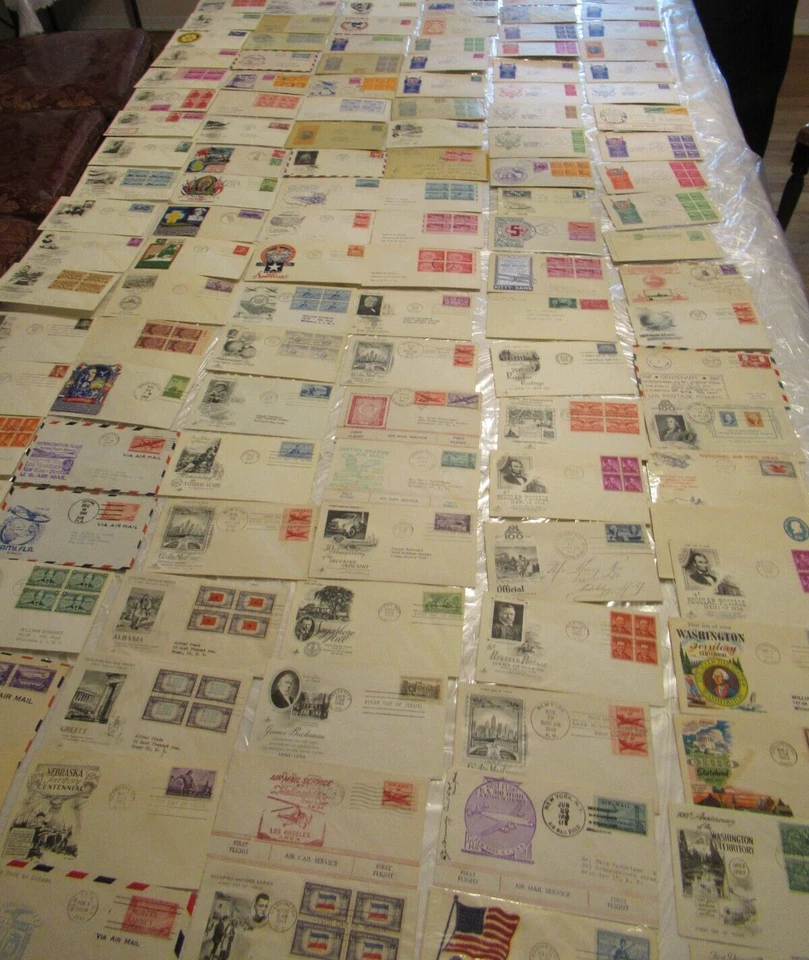 Lote de 75 Fundas Postales Antiguas, Primer Día, Primer Vuelo, Feria Mundial, Correo Aéreo Foto 2 de 4