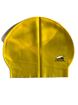 KINDER/ERWACHSENE LATEX BADEKAPPEN superweiche Latexmütze von Pool - gelb