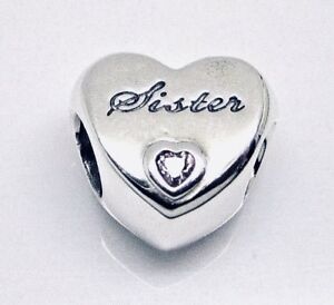 pandora authentic charm tag hinged box sister sisters