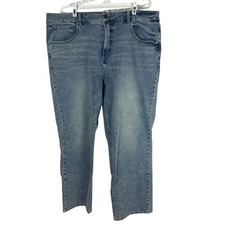 Terra  Sky Womens Plus Size 18W Blue Denim Jeans Casual Wear Comfortable Fit