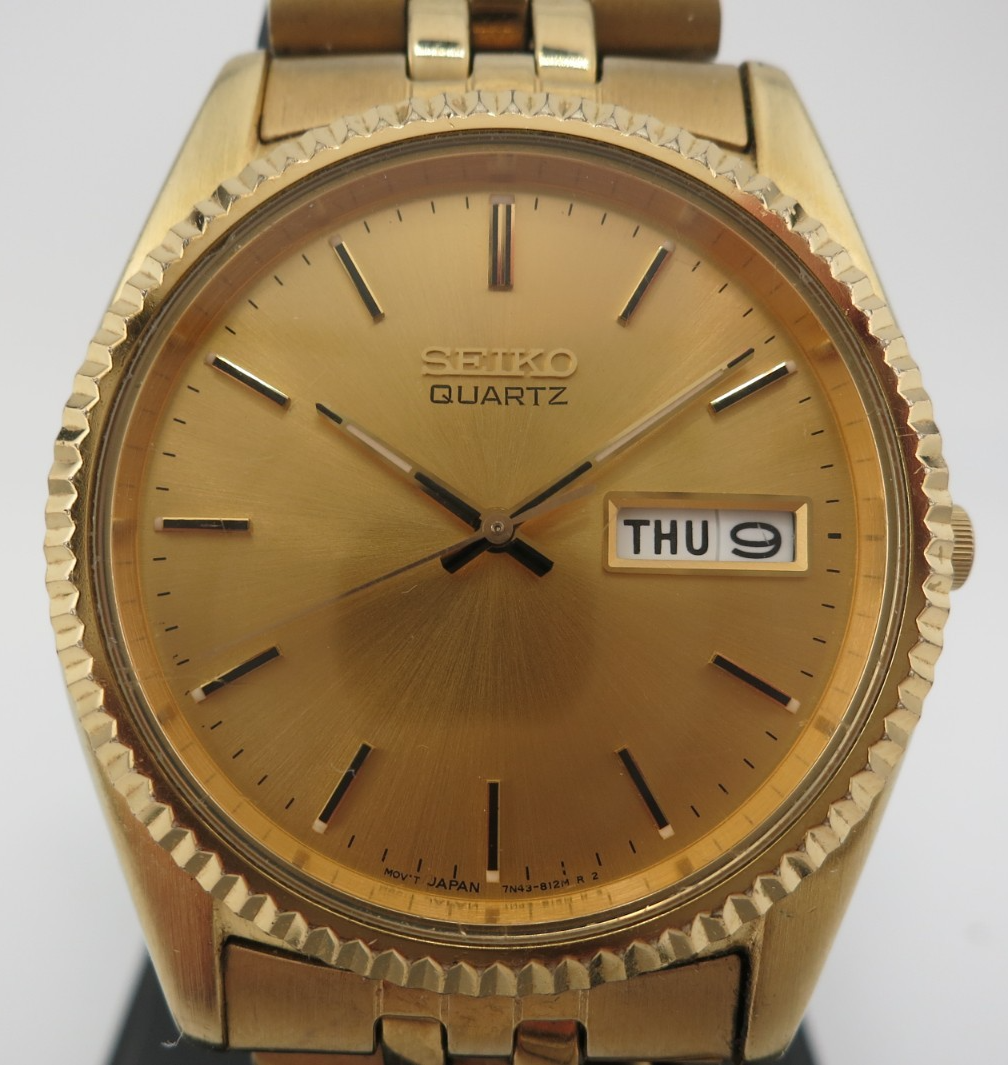 Vintage Seiko President Gold-Tone Stainless Steel Watch - 7N43