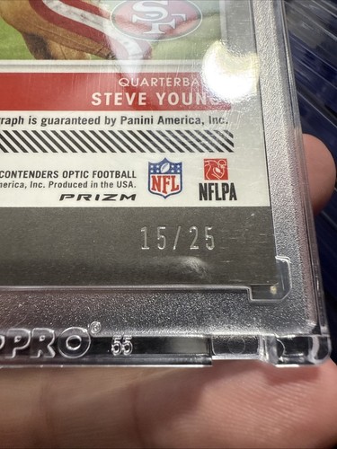2021 Panini Optic Contenders - Steve Young Legend /25 AUTO - Picture 3 of 3