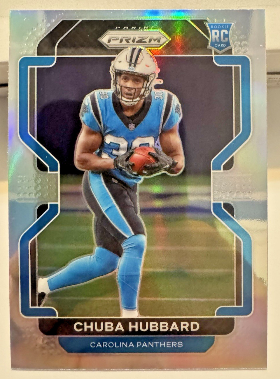 Chuba Hubbard Rookie 2021 Panini Prizm #355 Silver Prizm (RC)