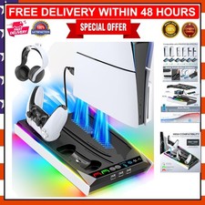 PS5 Accessories: Cooling Charging Station with RGB Lights for Ultimate Gaming