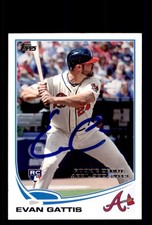 Signed Baseball Card Auto Evan Gattis 2013 Topps Update #US87 Atlanta Braves