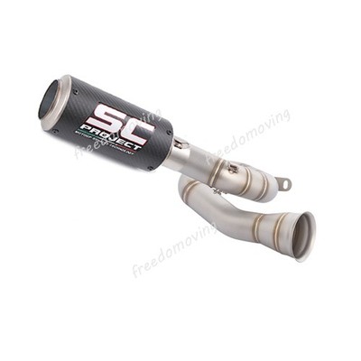 For Zontes 703R 703RR 2025 2026 Exhaust System Mid Link Pipe Carbon Muffler Tips