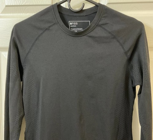 Figs Seamless Underscrub Women’s Small Black Long Sleeve Fitted Shirt EUC - Bild 2 von 17