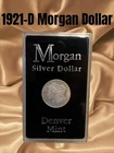 1921-D Morgan Silver Dollar $1 BU-UNC Frosty White Gem