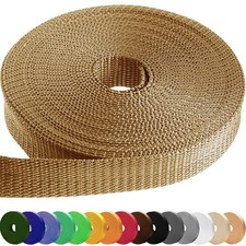 TECEUM 2" Tan Heavy-Duty Webbing 10 Yards - Climbing, Outdoor, Crafting, DIY