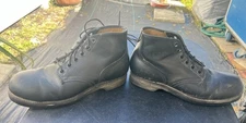 VTG Addison Shoe Company Military Boots Men  Black Leather Steel Toe Size 7.5 R