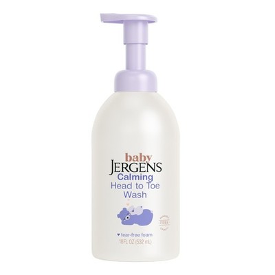 Jergens Baby Calming Head to Toe Foaming Wash Baby Shampoo and Body Wash Baby