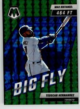 Teoscar Hernandez 2022 Panini Mosaic Big Fly Green Mosaic BF-10 Blue Jays