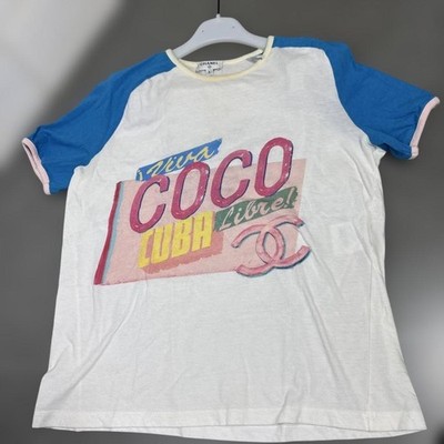 CHANEL Viva COCO Libre Tシャツ CHANEL Viva Coco Cuba Libre Ringer T-Shirt Multicolor Size S
