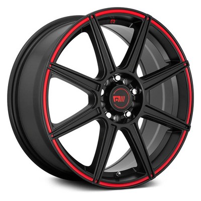 Motegi Racing MR142 CS8 Wheels 15x6.5 (40, 5x114.3, 72.56) Black Rims Set of 4