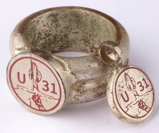 U31 U boat German ring WW2 Submarine U Boot Kriegsmarine WWII Navy Marine Under