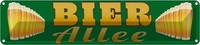 Blechschild 10X46 Cm Bier Allee Alkohol Essen Trinken Bar Club Deko Geschenk Met