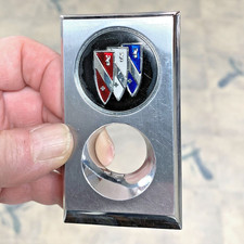 1973-1977 Buick Century Tri-shield Trunk Lock Emblem 9884176 Vitrolux 12384 Vg