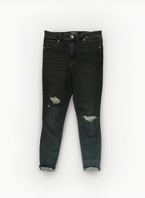 Abercrombie & Fitch Simone High Rise Super Skinny Black Distressed Sz 29  / 8R