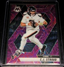 2025 Panini Mosaic #71 C.J. Stroud Purple Scope Houston Texans