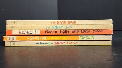 5 Doctor Seuss Hardcover Children's Books Vintage Rare 
