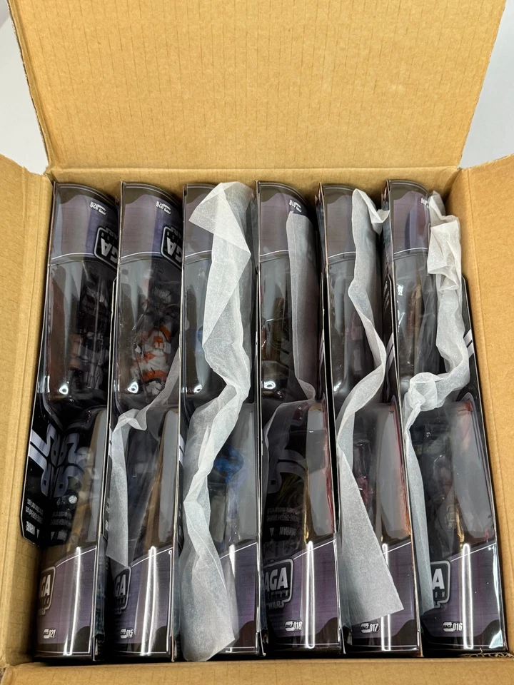 Star Wars 2006 Hasbro - Estuche abierto de 12 x figuras de acción SAGA nunca quitadas Foto 3 de 4